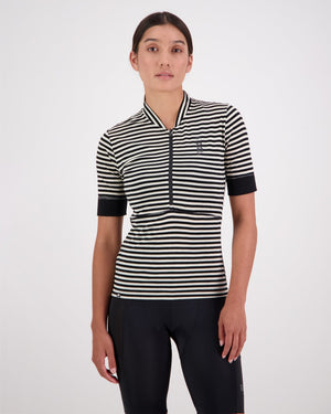 MONS ROYALE Cadence Half-Zip Merino Stripe Mijn winkel